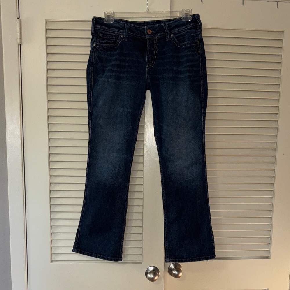 Silver Jeans Dark Blue Straight Leg Women's Jeans